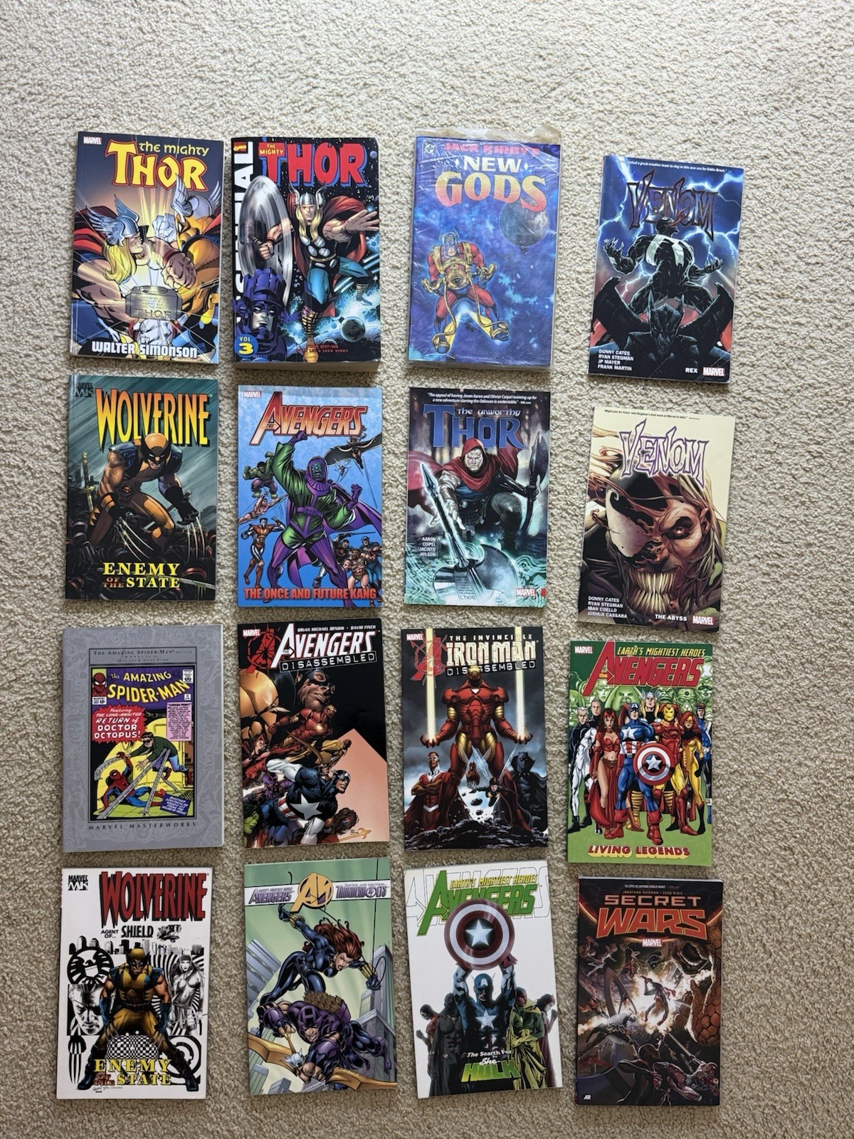 Marvel DC Graphic Novel TPB lotto 26 libri Avengers Thor Venom Wolverine Sentry