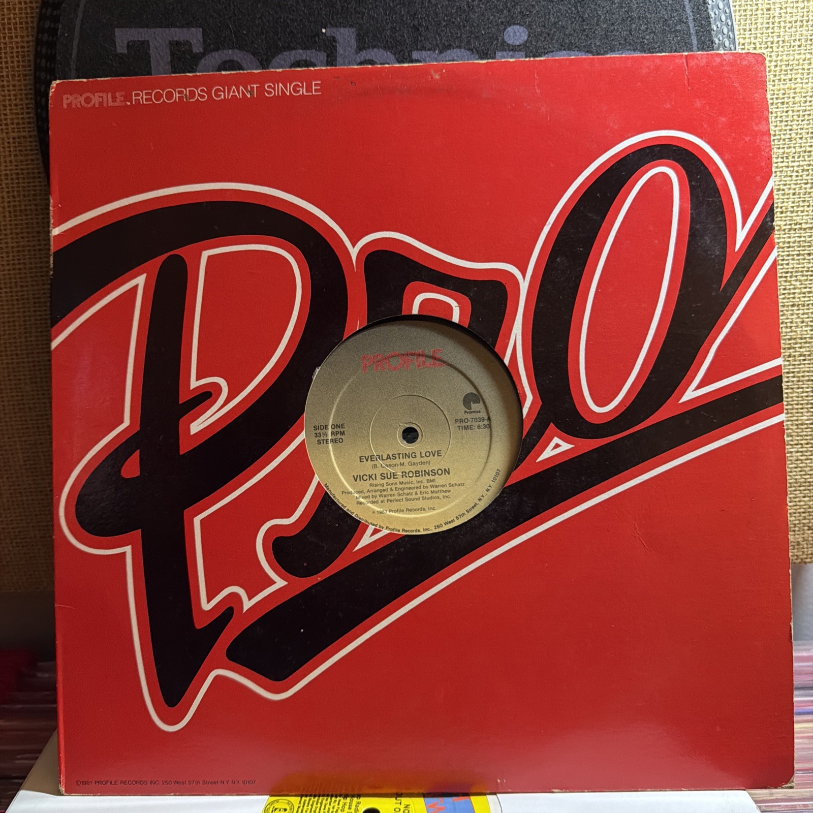 VICKI SUE ROBINSON Everlasting Love 12” 1983 PROFILE PRO-7039 SHRINK