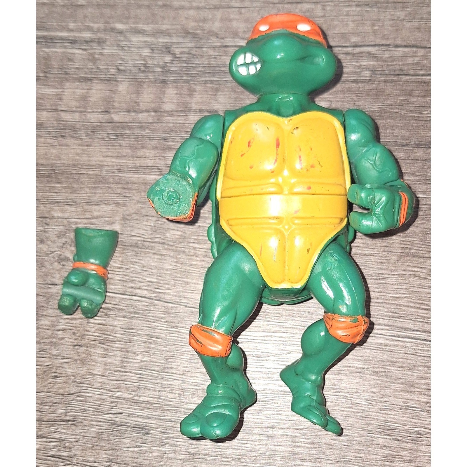 Vintage Mirage Studio Playmates Tnmt Michelangelo mano spezzata 1988