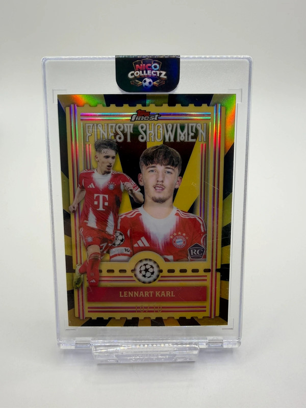 Lennart Karl RC Finest Showman /10 Topps Finest UCC 25/26 Bayern München 🔥