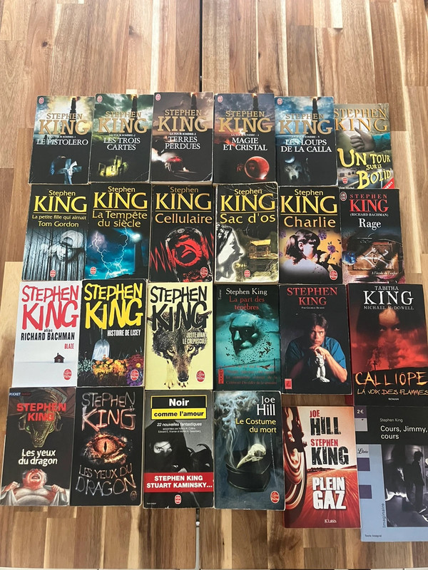 📚 Lot de livres Stephen King + Joe Hill – 24 livres de poche – Fantastique, Horreur, Thriller