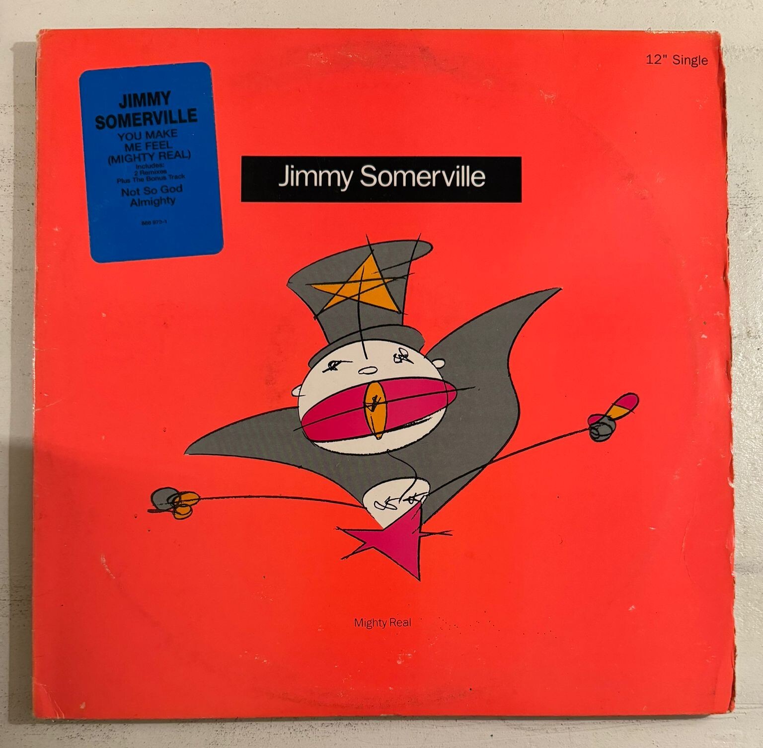 JIMMY SOMERVILLE – MIGHTY REAL - VINYL LP BLACK 1989 FFRR POLYGRAM - VG+ - A24