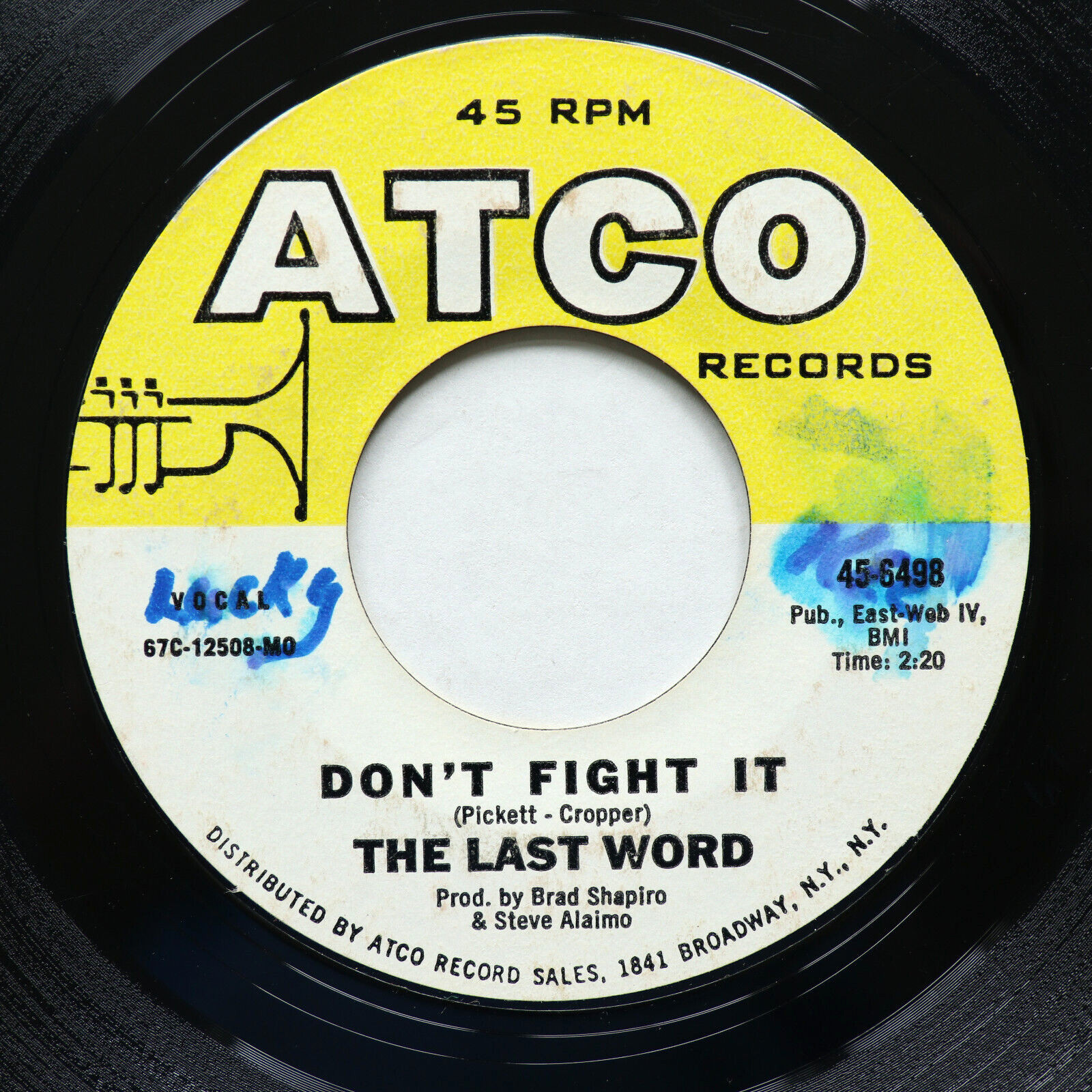 The Last Word – Can't Stop Loving You / Don't Fight It - 45 rpm Vinyl 7" Single