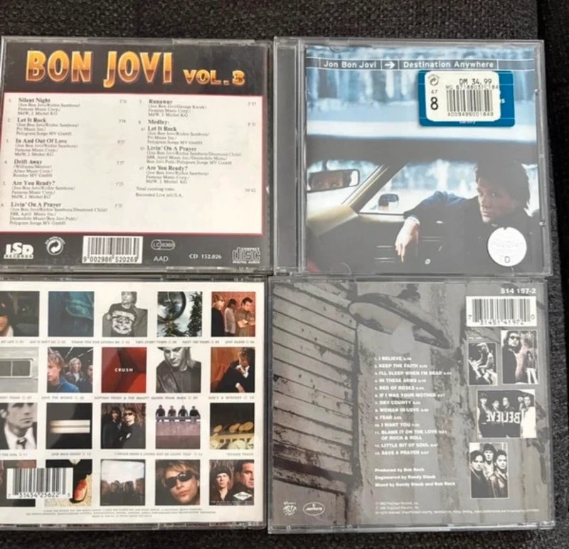 Vier CD‘s von Bon Jovi