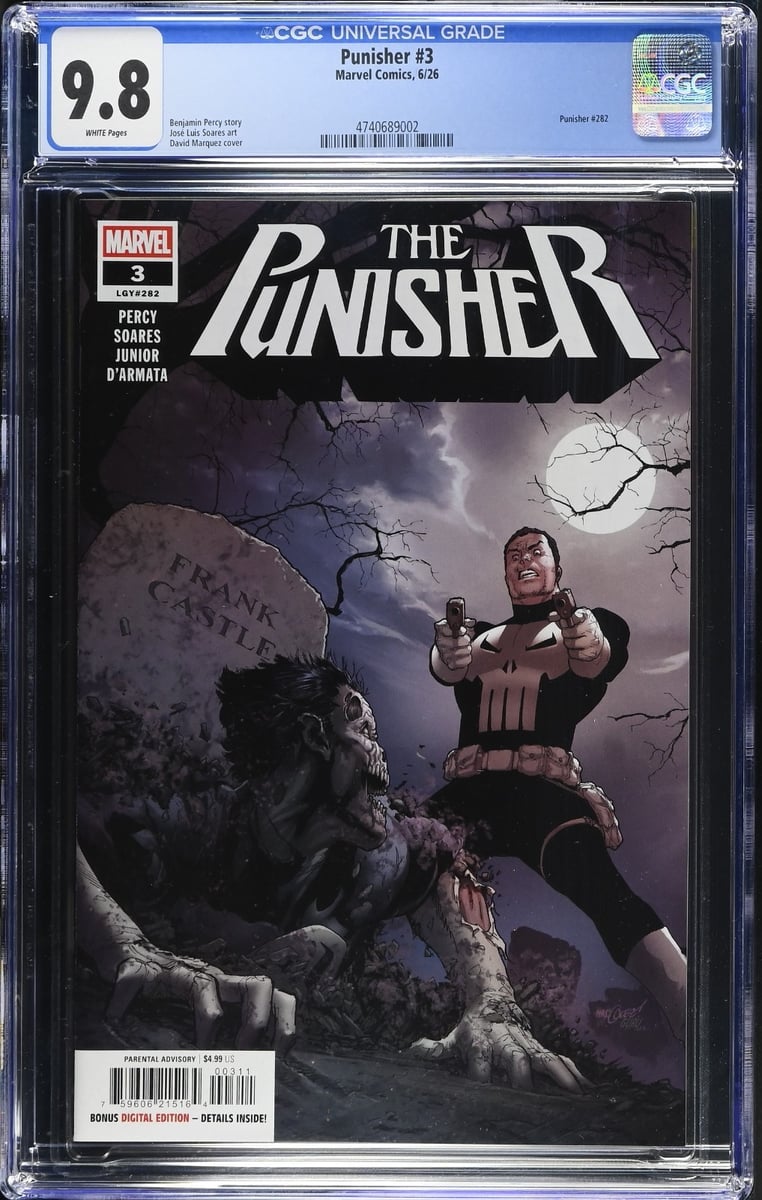 The Punisher #3 - Copertina principale di David Marquez - CGC 9.8
