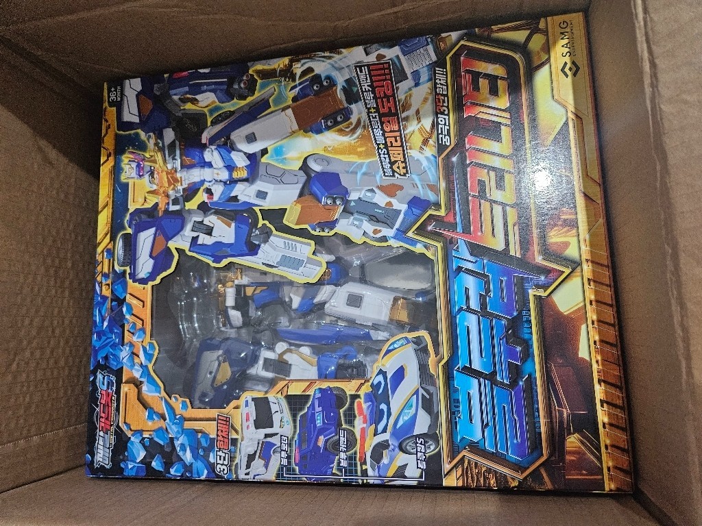 Metal Cardbot S Bluecop Trinity Transforming Robot Figura SAMG Corea Giocattolo Mecha K