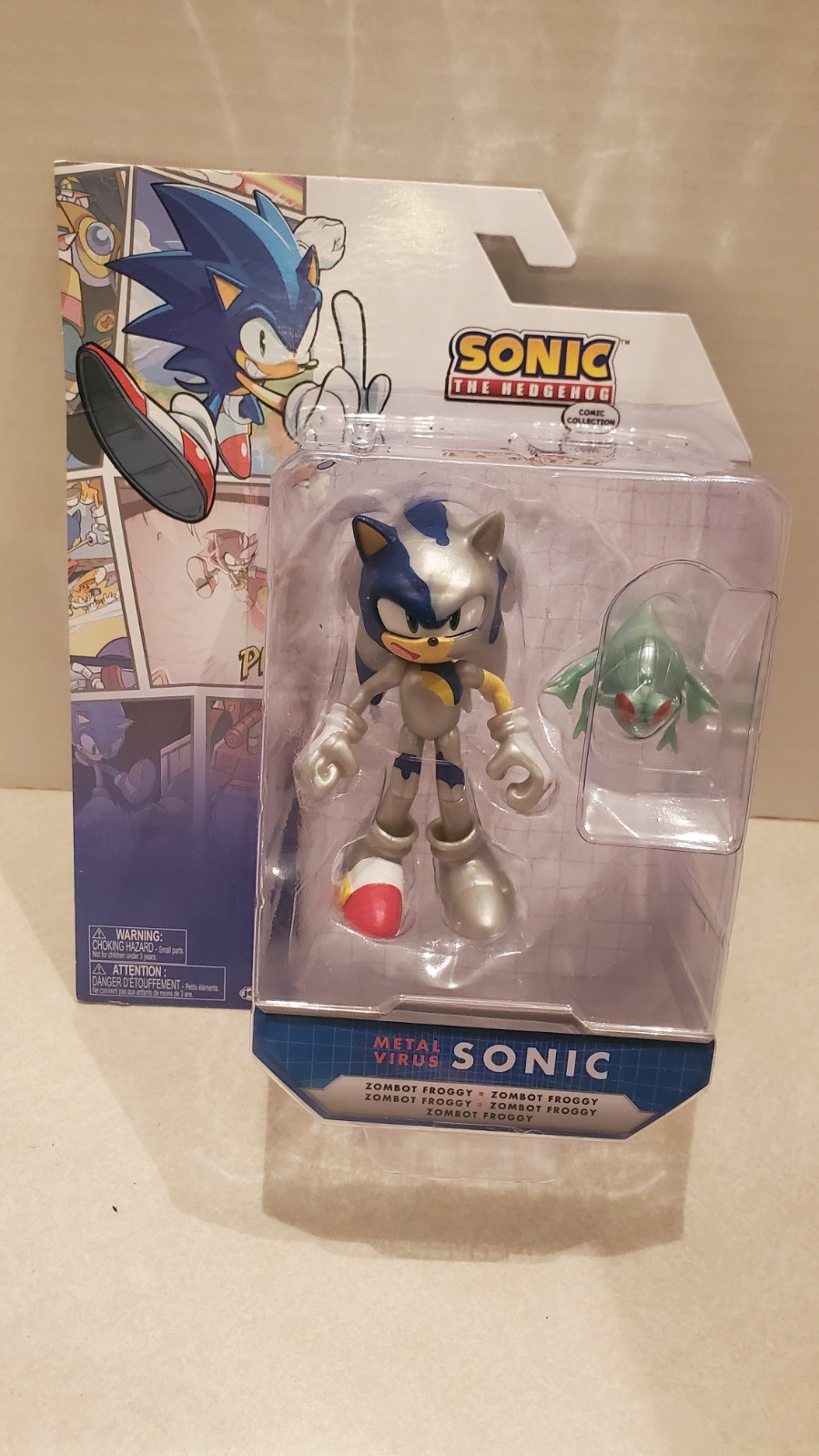 Jakks Pacific 4" Metal Virus Sonic con Zombot Froggy Fumetti Collezioni 