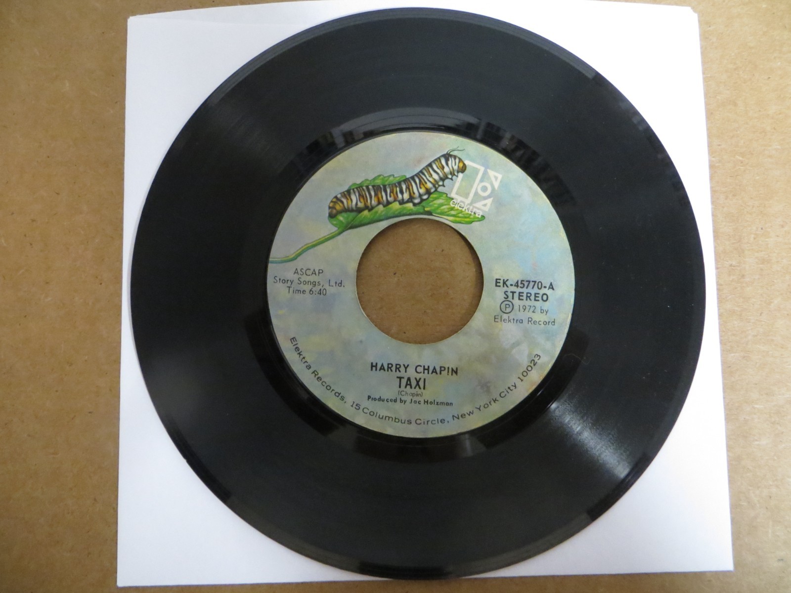 Harry Chapin – Taxi / Empty - 1972 - Elektra EK-45770 7" Single G+/Generic