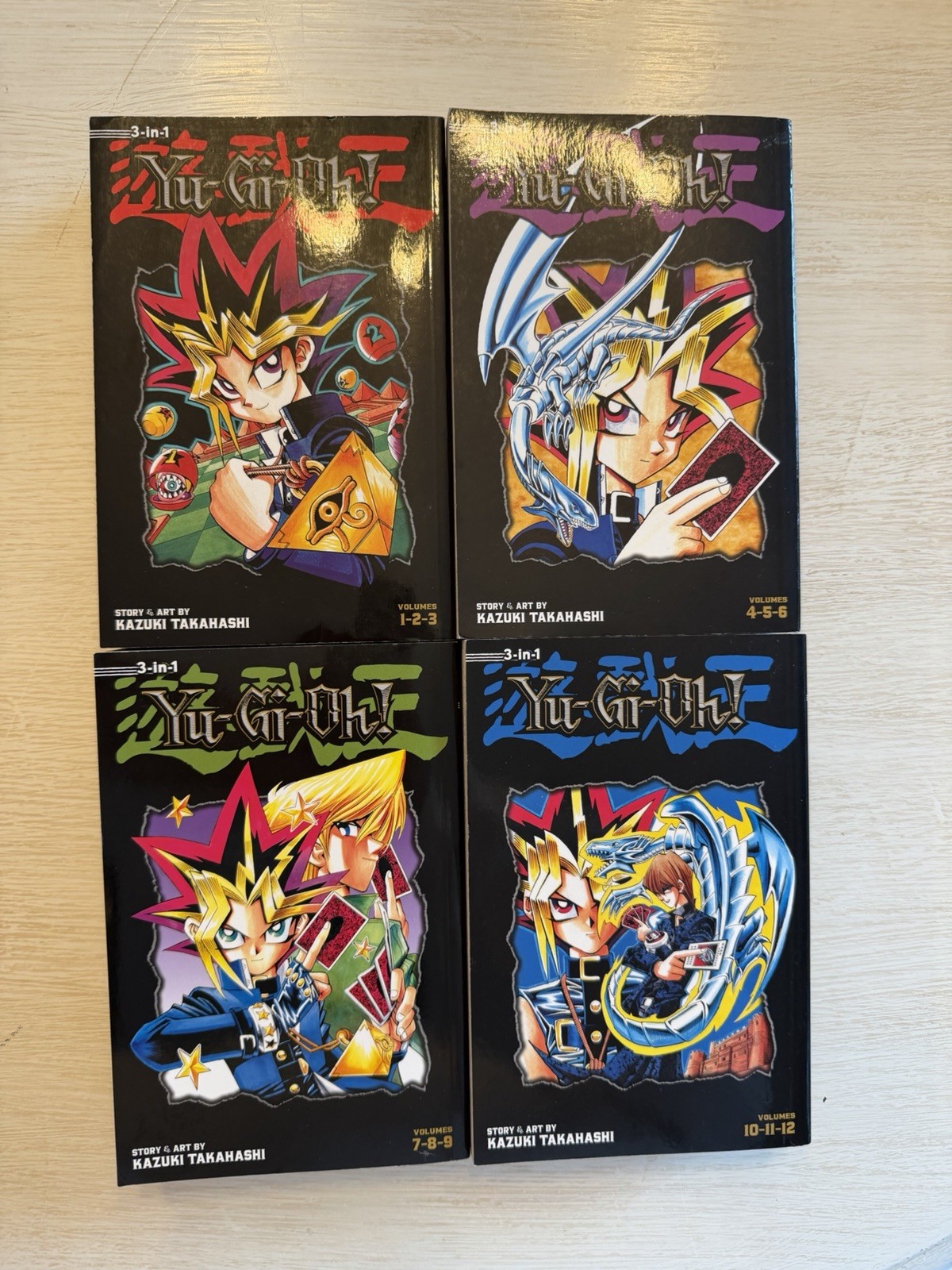 Yu-Gi-Oh Manga 3 in 1 libri 1-4 volumi 1-12 brossura nuovo