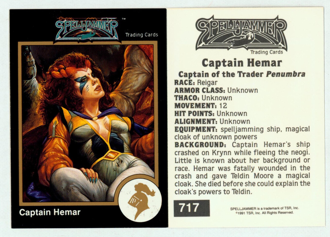 1991 TSR AD&D Gold Border RPG Fantasy Art Card #717 Dungeons Dragons SpellJammer