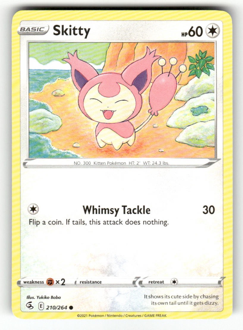 Skitty 210/264 Common Fusion Strike Pokemon leggermente giocato