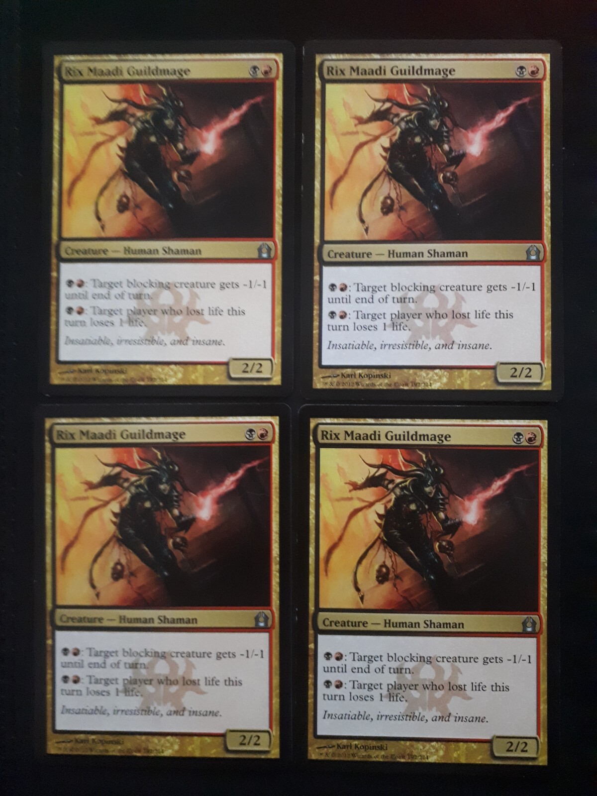 Mtg X4 Rix Maadi Guildmage - Return to Ravnica - Lightplay A14