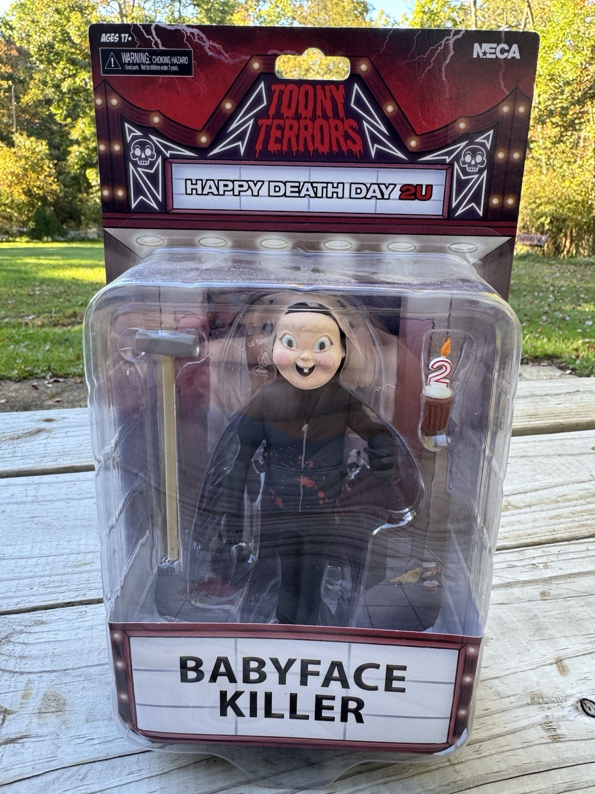 NECA TOONY TERRORS HAPPY DEATH DAY 2U BABYFACE KILLER 5" ACTION FIGURE - NUOVO