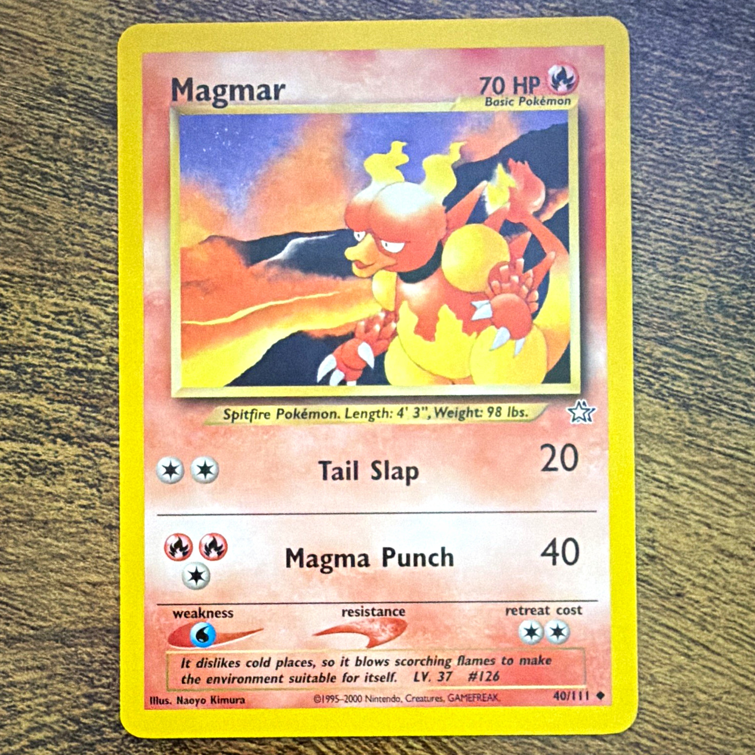 Wizards of the Coast Pokemon Magmar Fossil 40/111 Uncommon ENG 2000 HP70