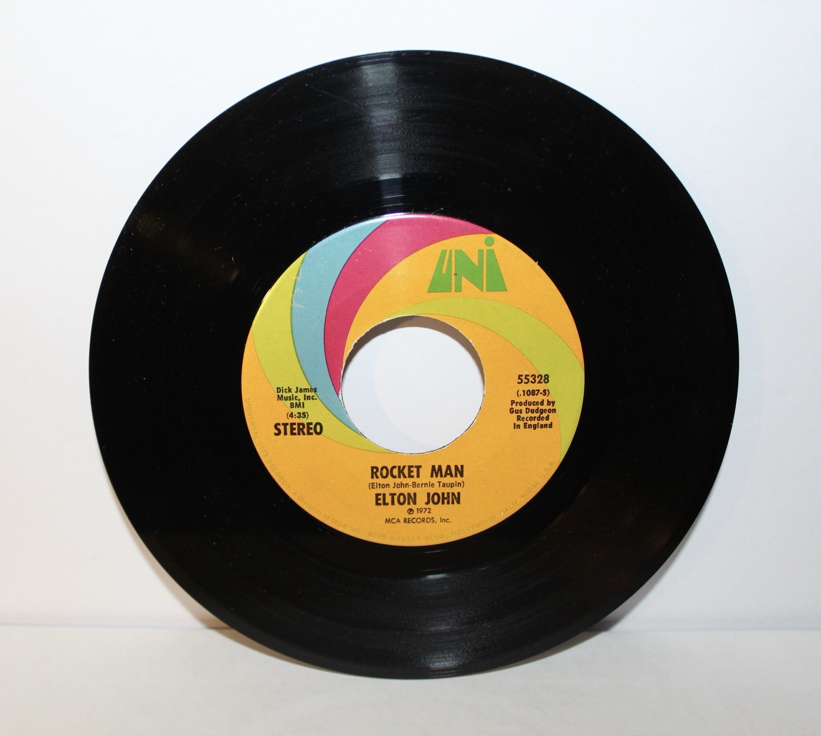 Elton John ~ Rocket Man/ Suzie ~ UNI 45 RPM Record VG+