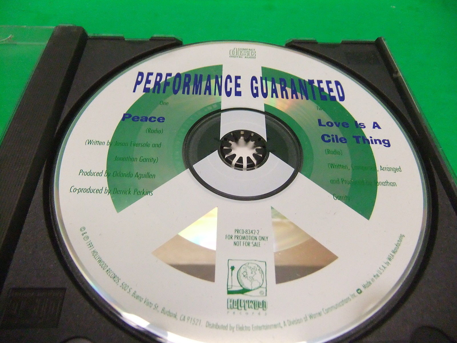 Performance Guaranteed Peace / Love is a Cile Thing 1991 NM CD Single Promo