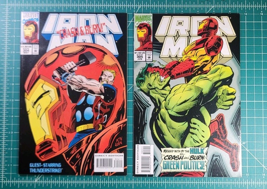 Iron Man #304-305 (1979) 1° lotto armature Hulkbuster fumetto Marvel Kevin Hopgood ottime condizioni+