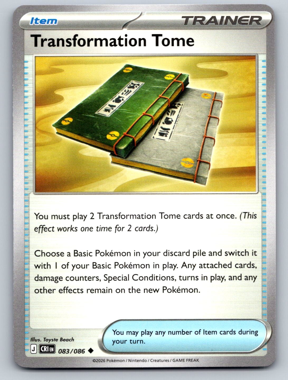 Transformation Tome 083/086 Pokemon non comune Chaos Rising quasi nuovo