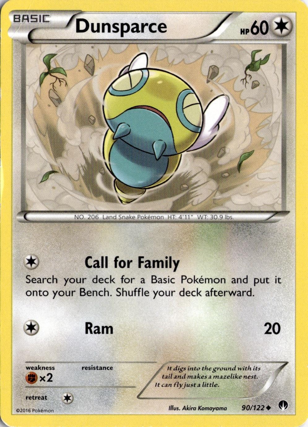 Dunsparce 90/122 Pokemon Breakpoint non comune giocato moderatamente