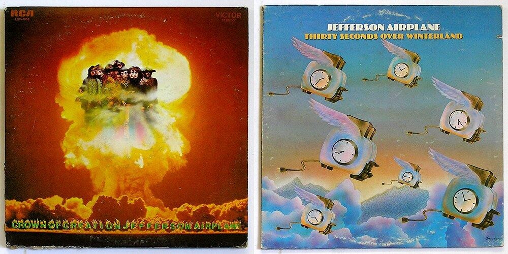 JEFFERSON AIRPLANE 2 LPs Crown Of Creation, Thirty Seconds Over Winterland