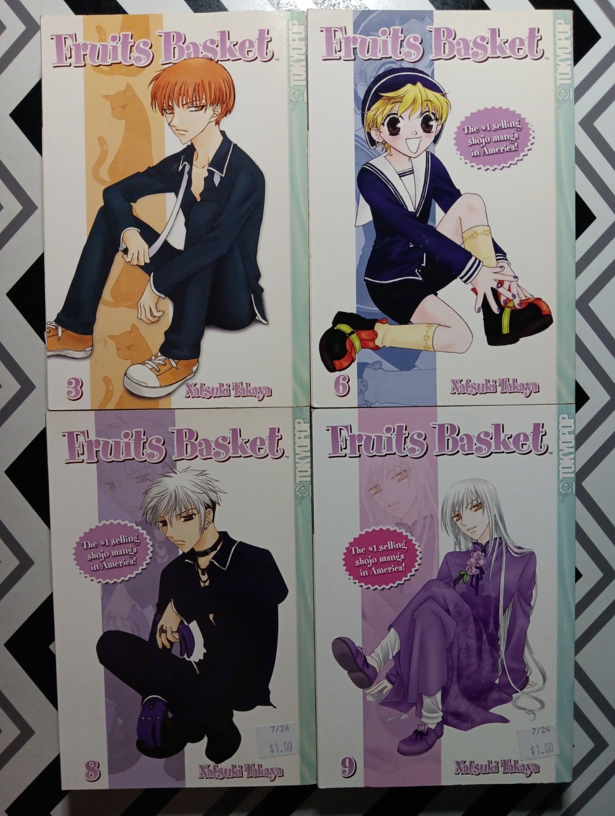 Lotto 4 Fruits Basket Volumi Manga Inglese 3 6 8 9 Natsuki-Takaya