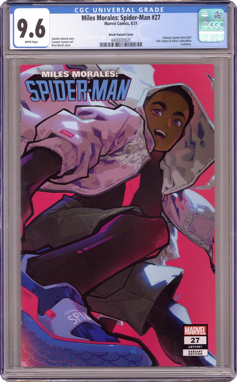 Miles Morales Spider-Man #27 Besch 616 Variant CGC 9.6 2021 4400020021