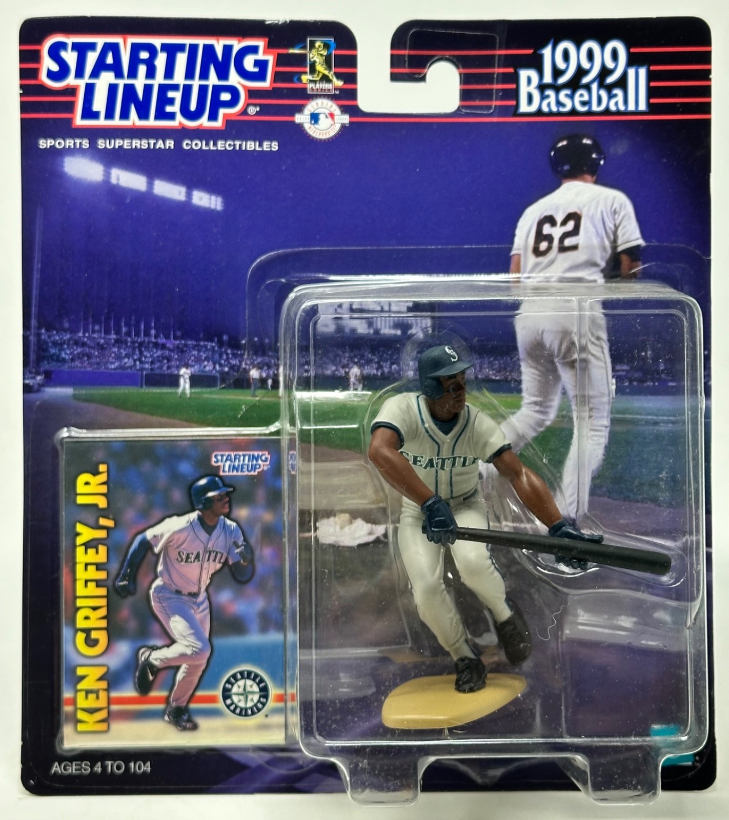 1999 KENNER START LINEUP MLB BASEBALL KEN GRIFFEY JR SEATTLE MARINERS MOC