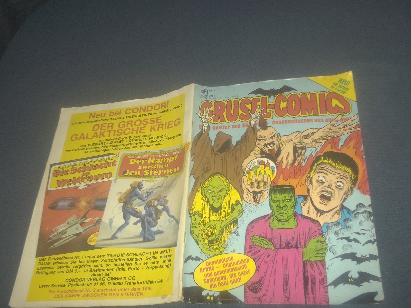GRUSEL-COMICS FUMETTO BAND N.1