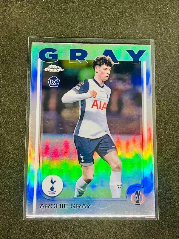 2024-25 Topps Chrome Uefa UCC - Archie Gray Tottenham Refractor Rookie Card RC