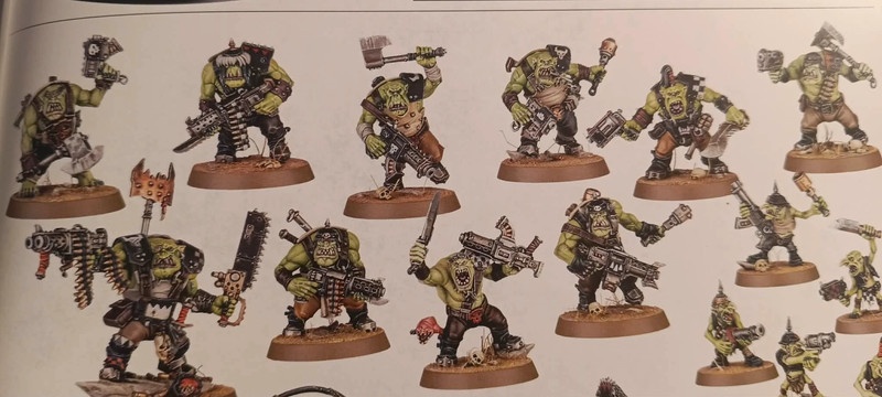 10 Boyz Orks neuf sur grappe warhammer 40000