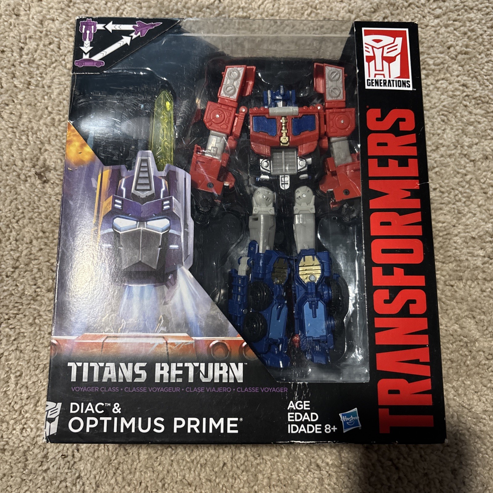 Transformers Generations Titans Return Diac & Optimus Prime Voyager Class Opened