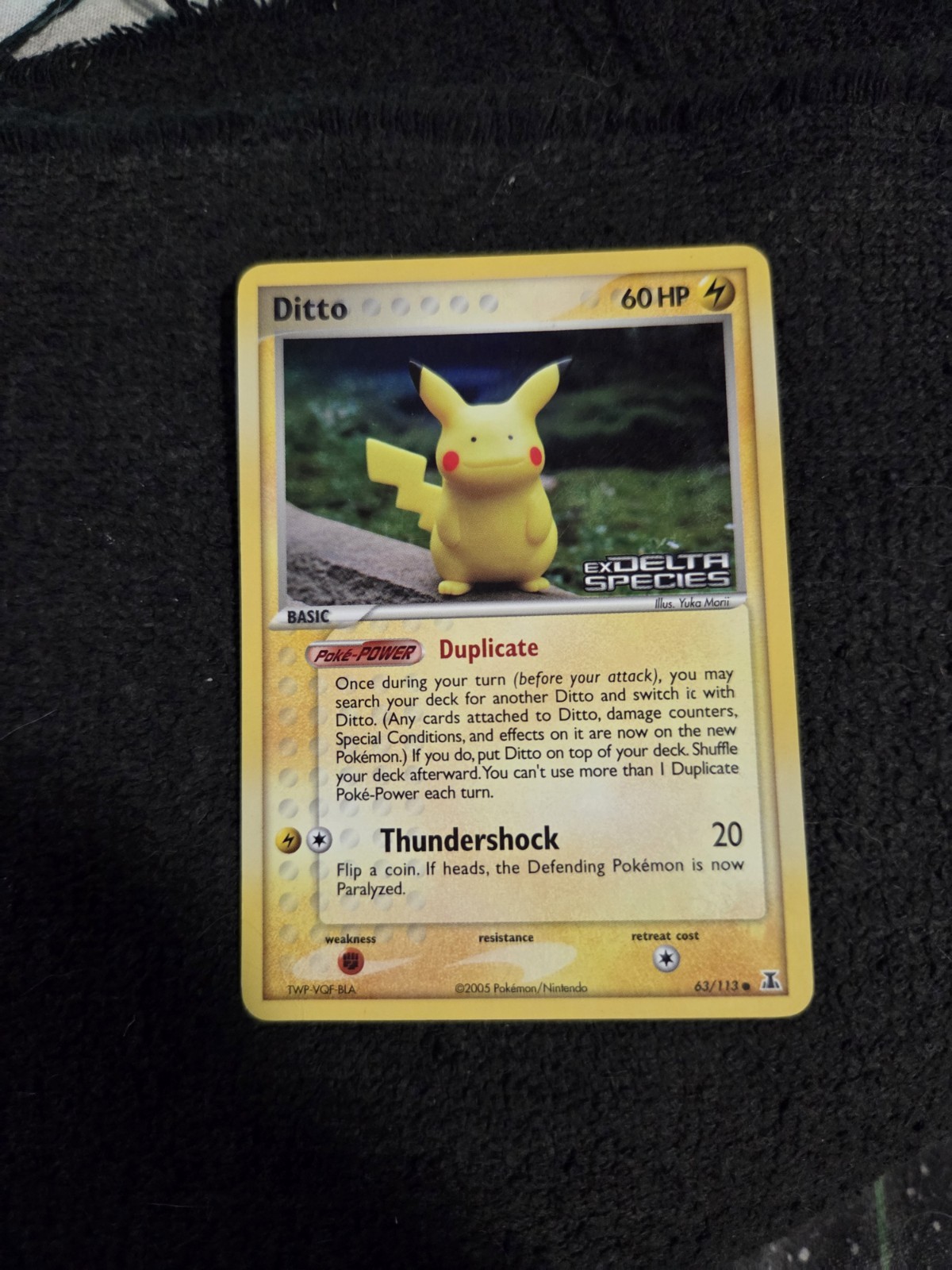 Ditto (Pikachu) EX Delta Species 63/113 Reverse Holo Stamped
