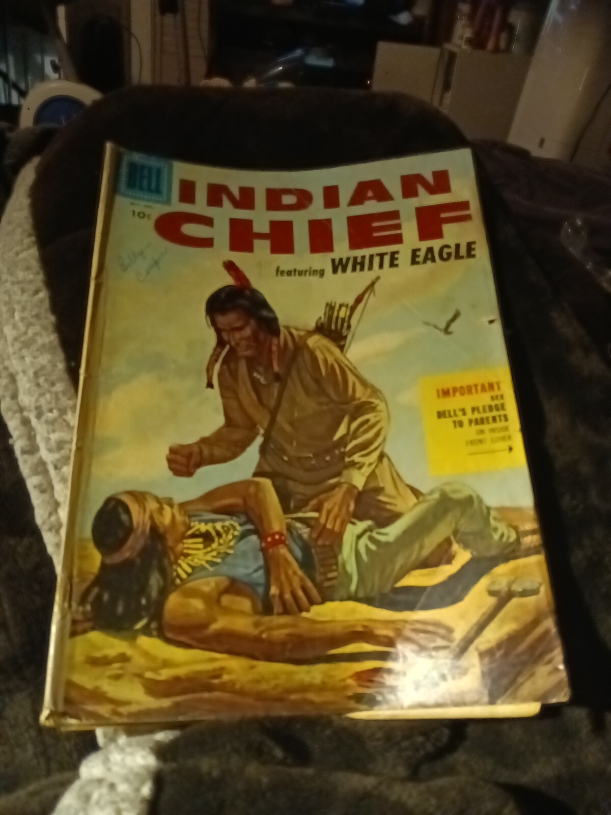 1955 Dell FUMETTI Capo indiano #20 con aquila bianca età dell'oro 