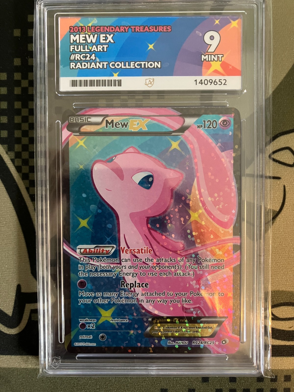 Pokemon TCG - Mew EX RC24 - 2013  Legendary Treasures Radiant Collection - ACE 9