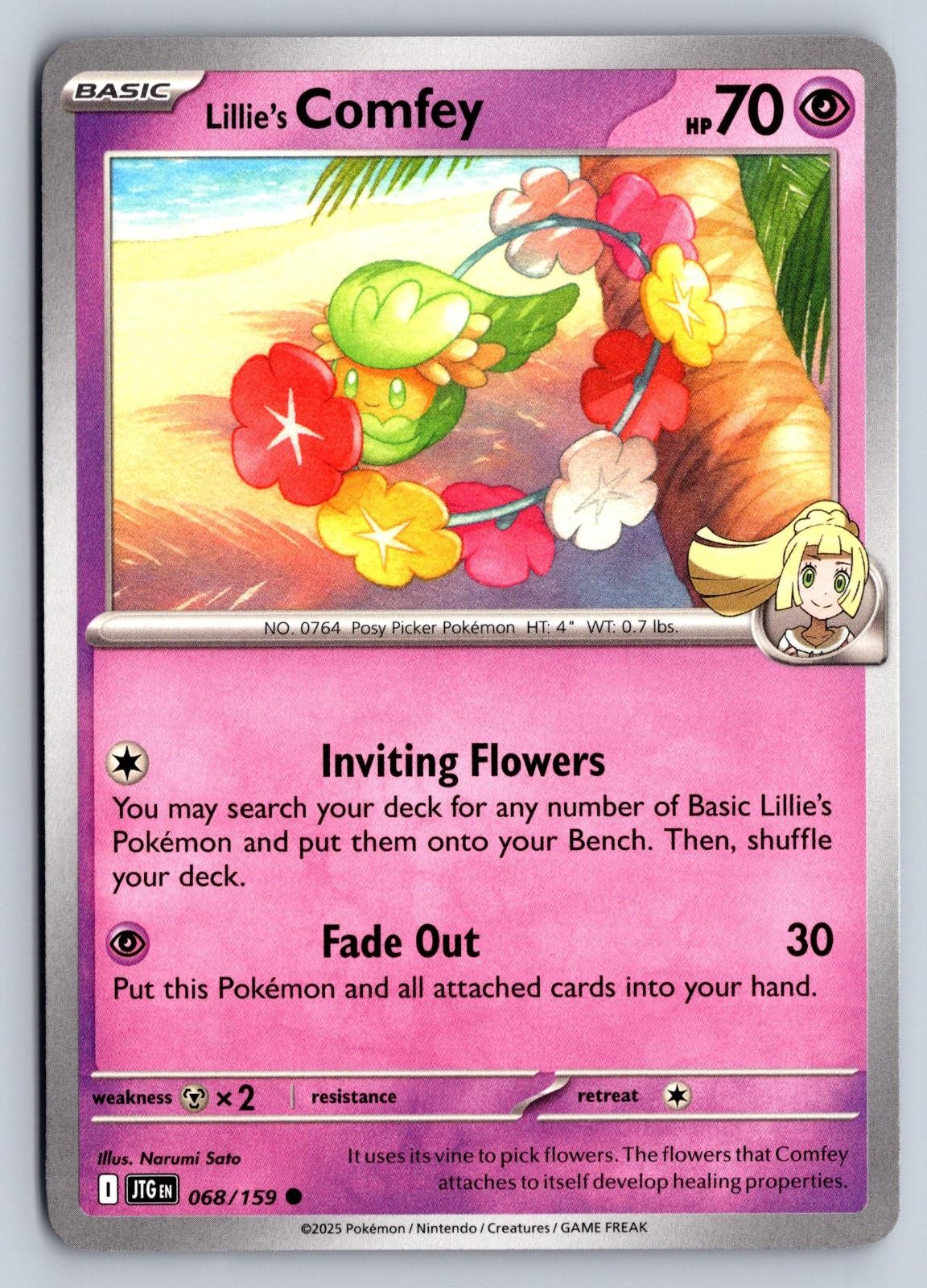 Lillie's Comfey 068/159 Viaggio Insieme Pokemon Sato