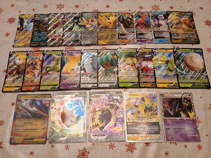 Lot de 25 cartes Pokemon Jumbo
