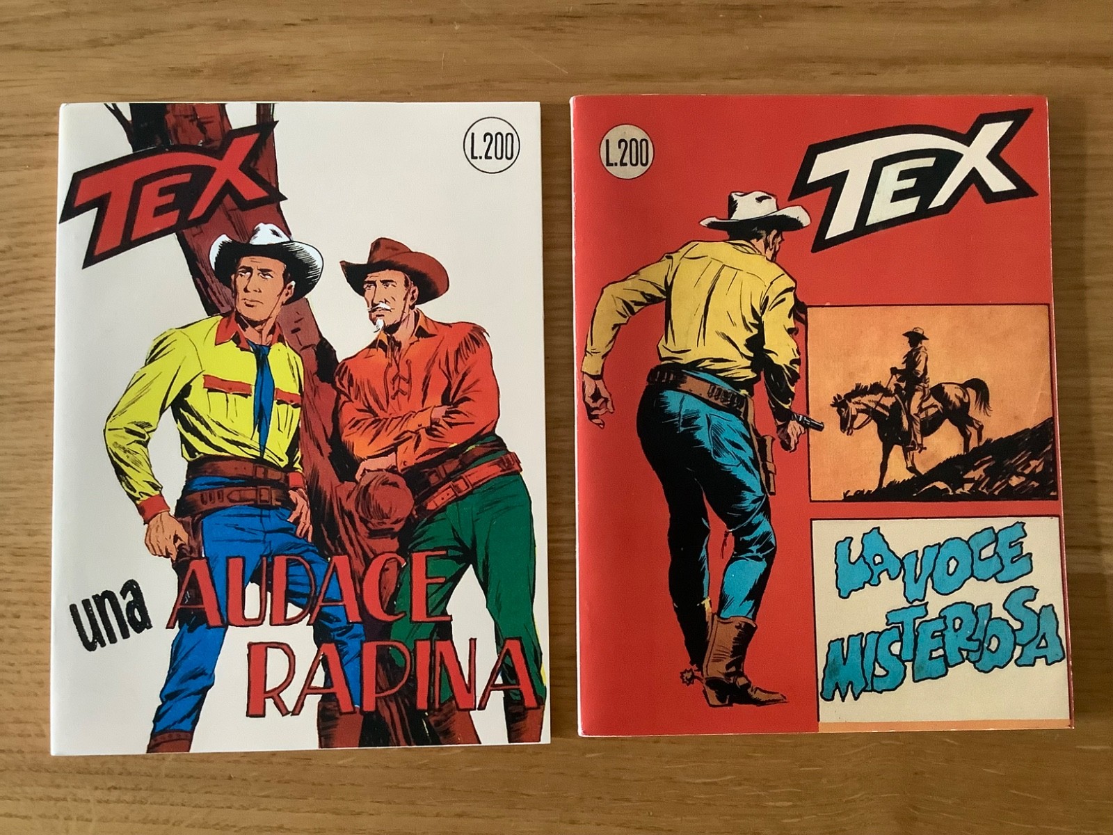 Tex gigante n. 44 e 45, 200 lire spillati anastatici