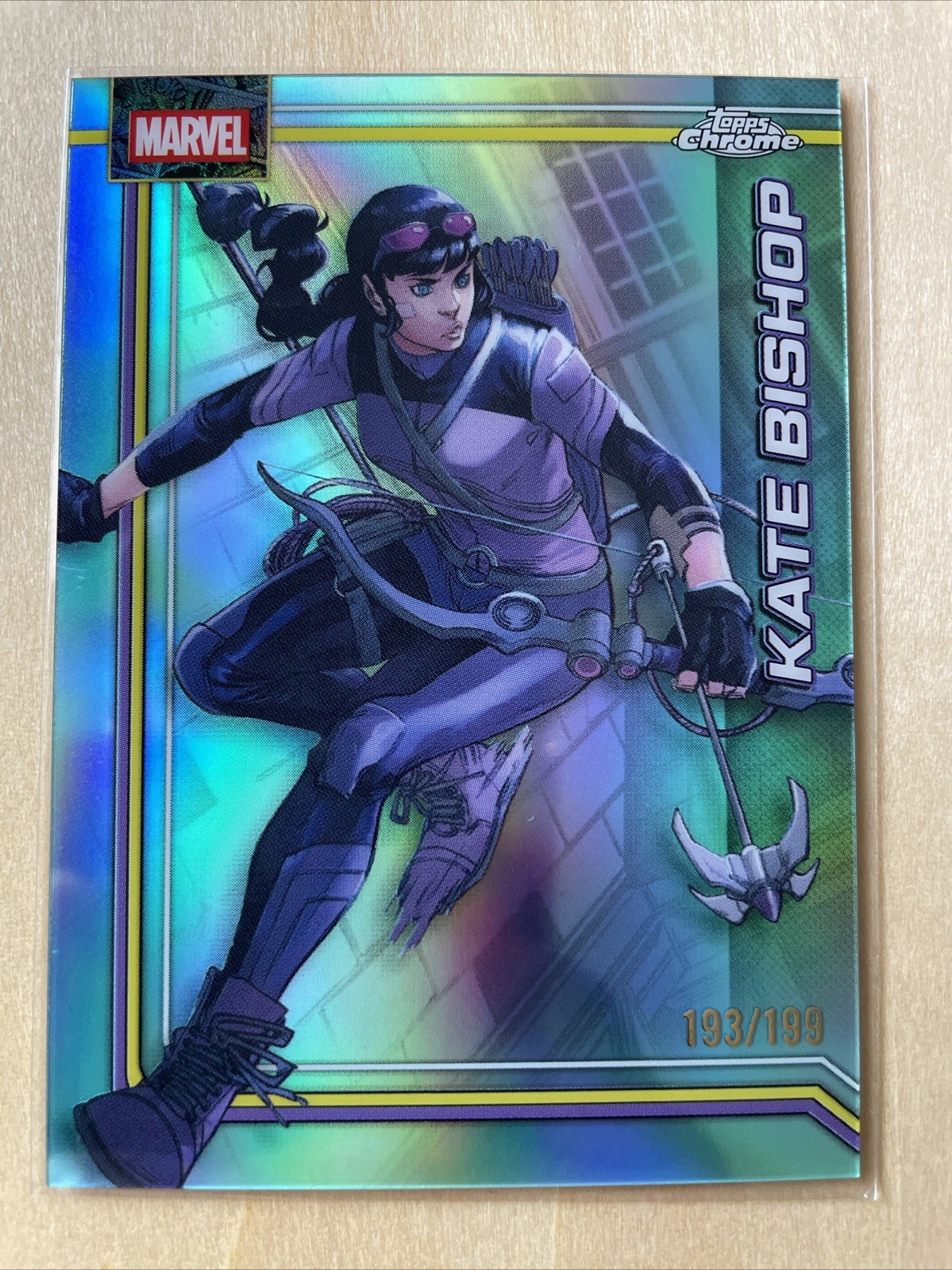 2026 Topps Chrome Marvel KATE BISHOP #063 rifrattore acquatico /199