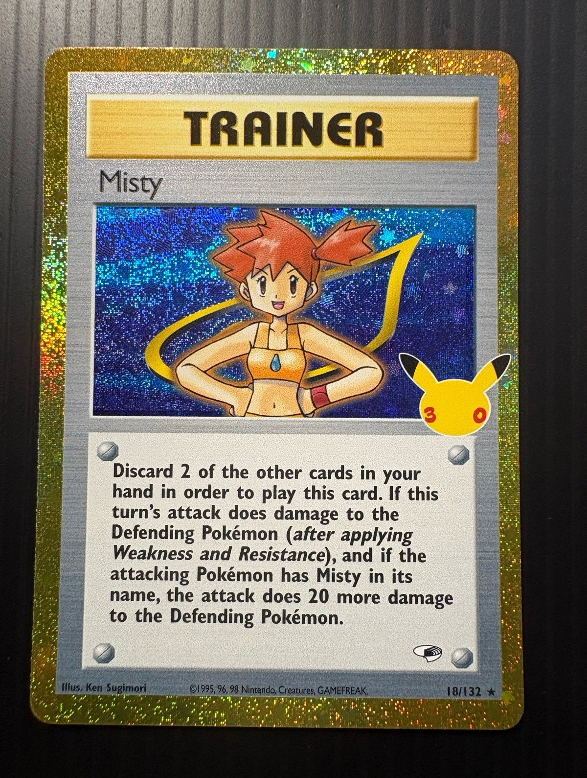 Misty 18/132 30th Celebration Holo Rare Trainer Pokemon TCG
