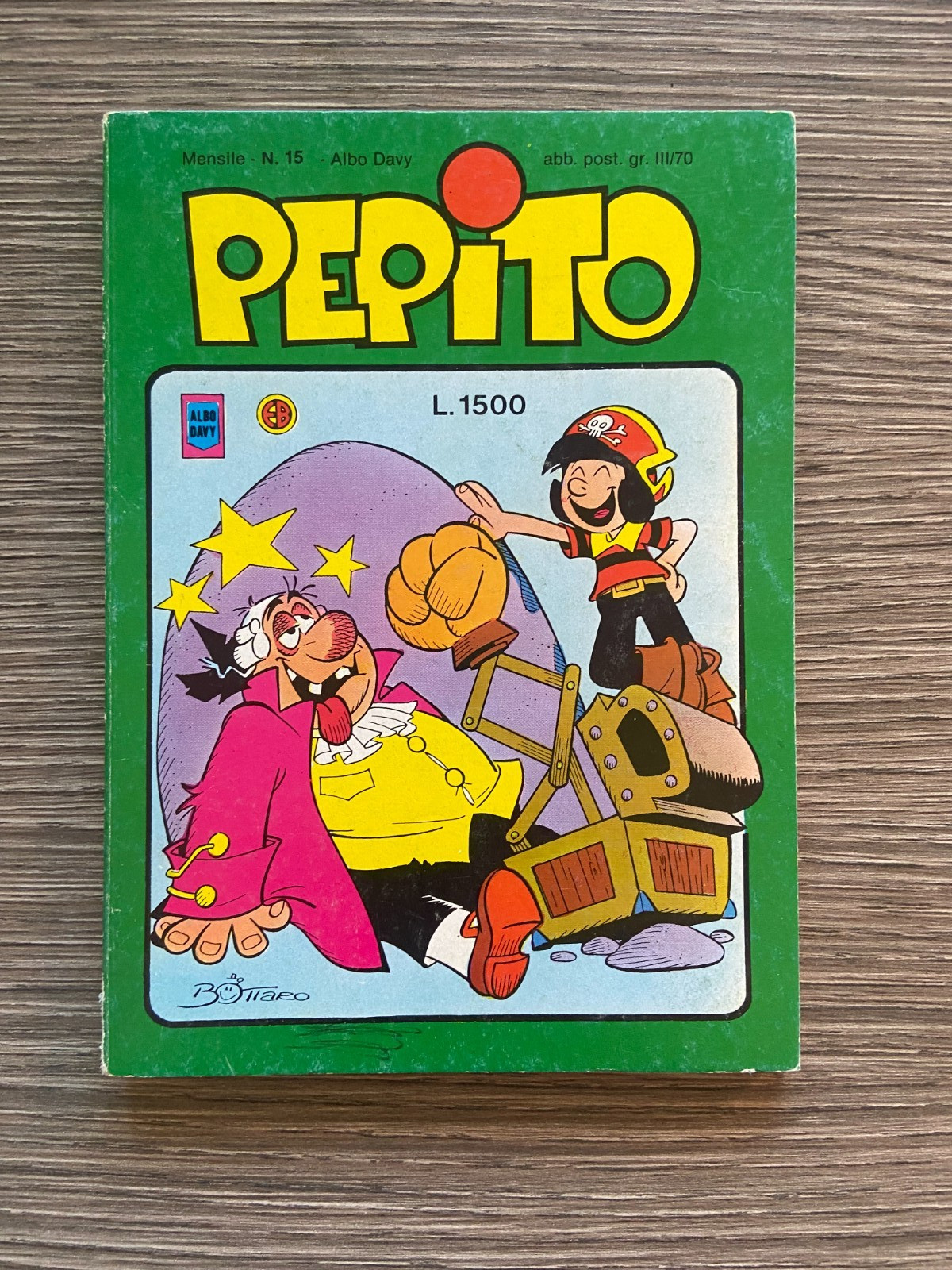 Pepito numero 15, (Bottaro, Chendi, Rebuffi), Edizioni Bianconi 1987