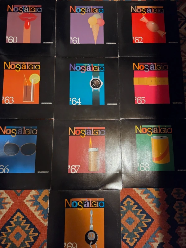 Raccolta 10 dischi vinilie Nostalgia 1960 1969 Fonit Cetra