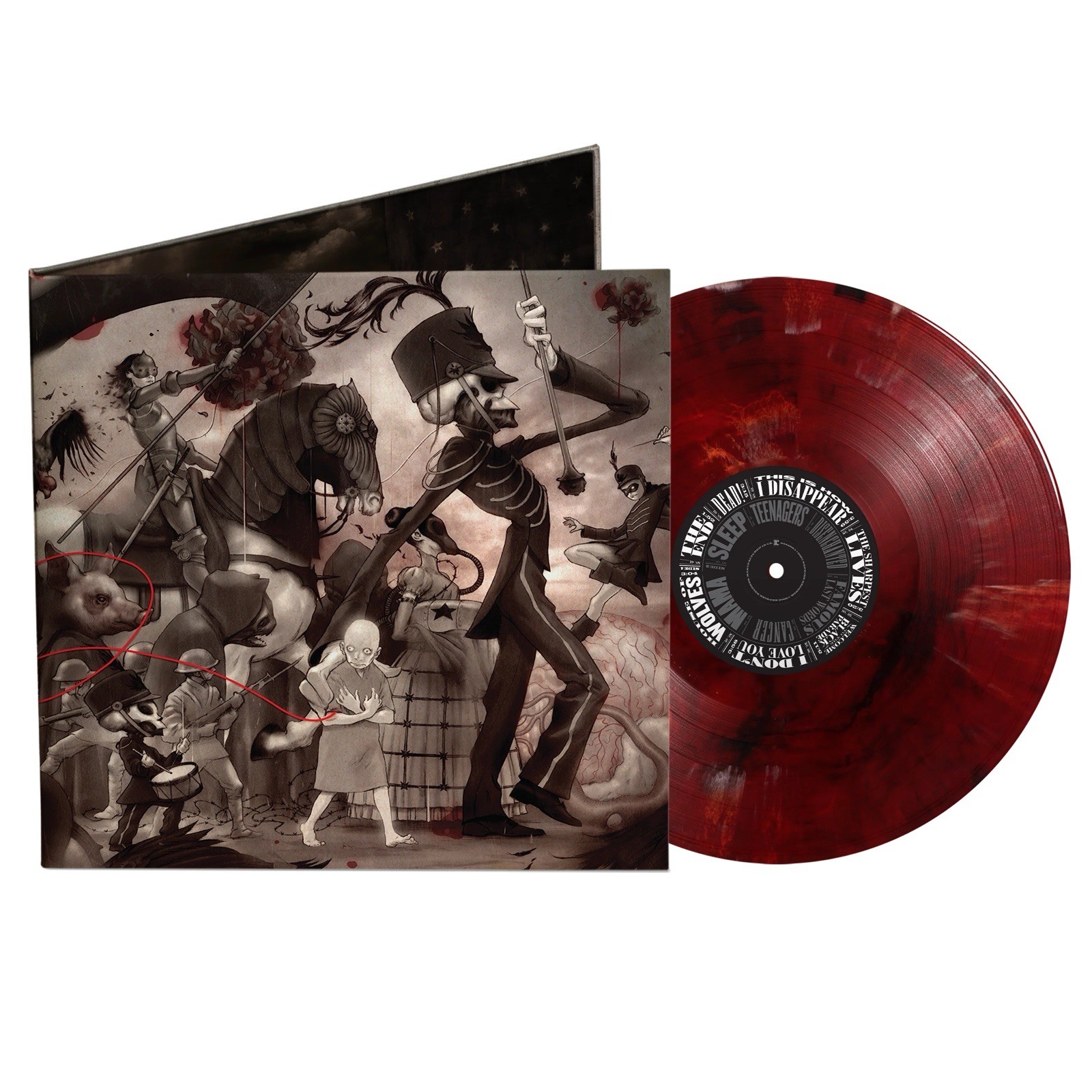 My Chemical Romance Black Parade Phoenix Red & Black Marble Vinyl LP PRESALE