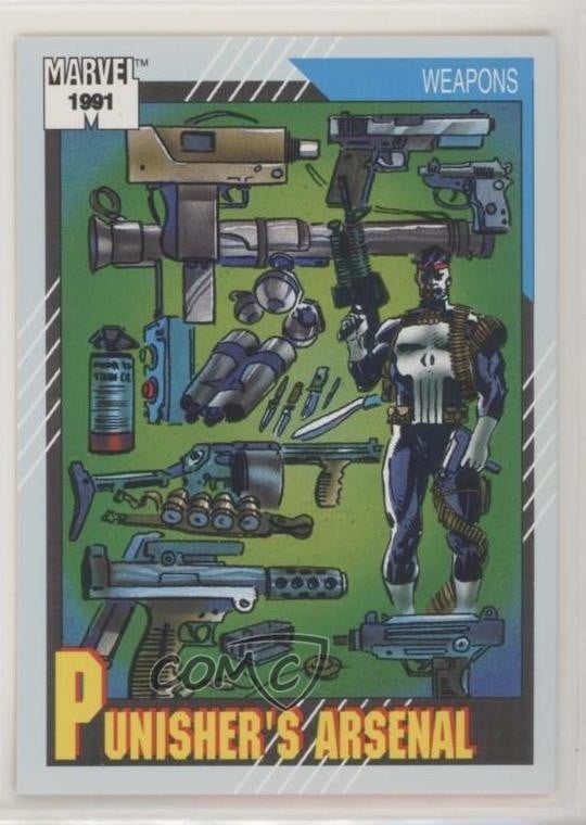 1991 Impel Marvel Universe Serie II Armi Arsenale del Punitore #132 4et