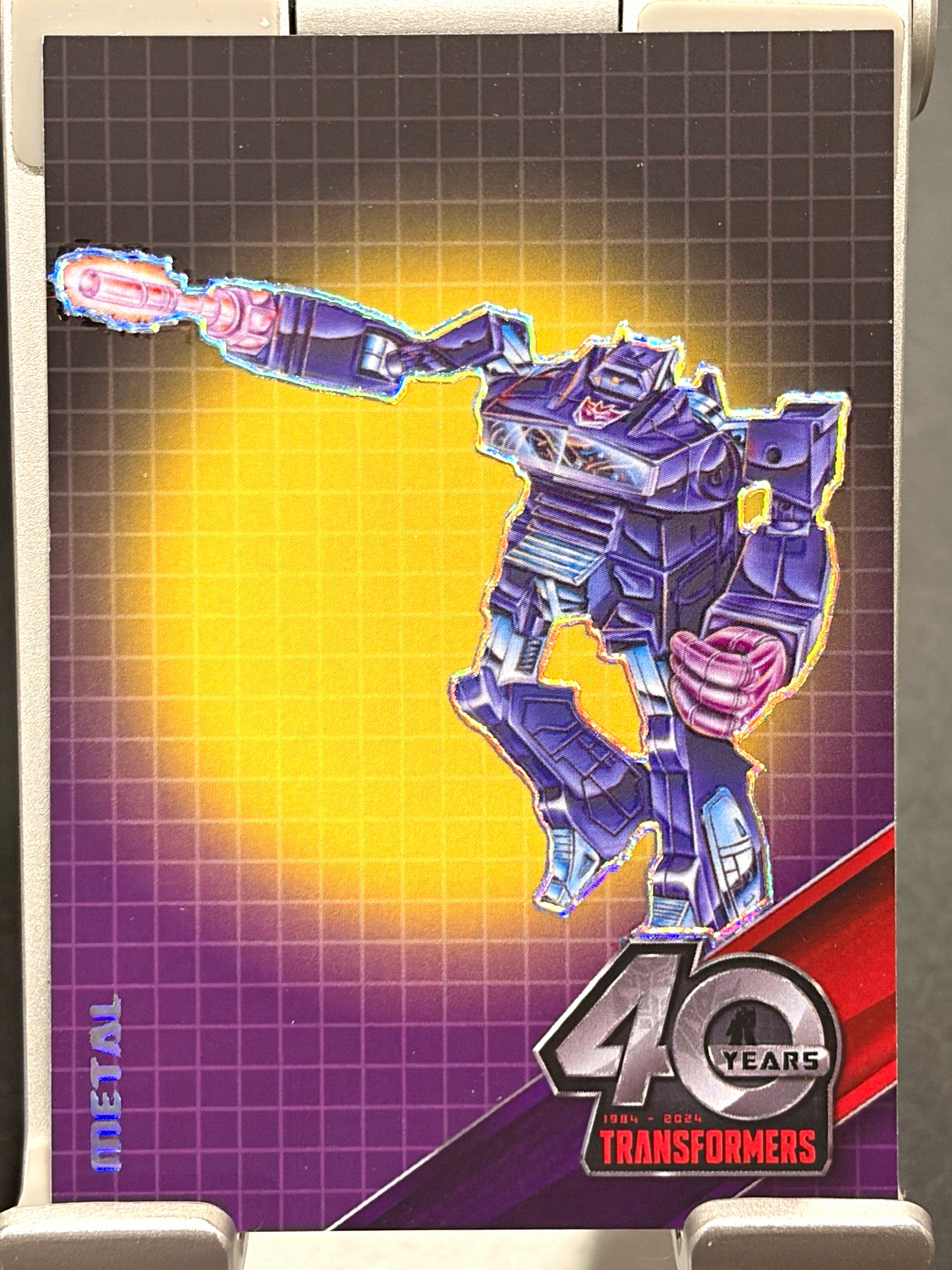 Rara carta Metal Parallel 2026 Dynamite Transformers Shockwave solo 1 in scatola