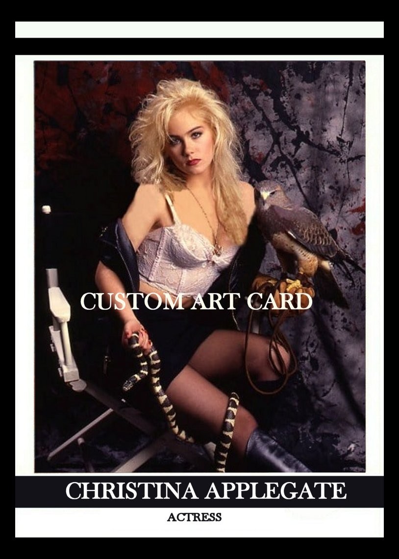 Carta artistica Chritina Applegate attrice ACEO retro vuoto