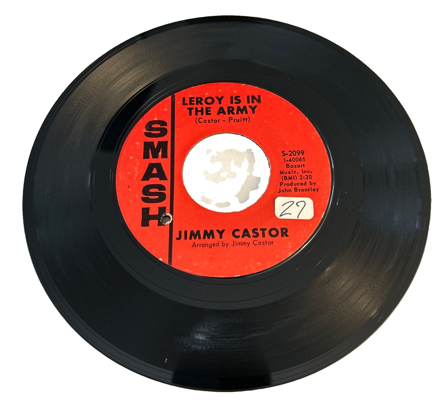 Jimmy Castor "Leroy Is In The Army / D-R-Y" 1967 S-2099 7" 45 rpm Record(box31)