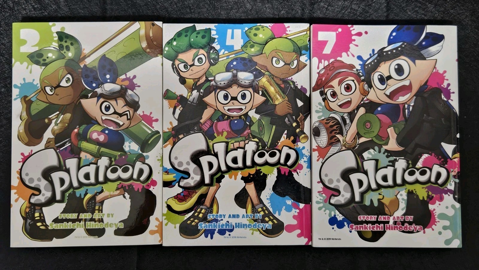 Lotto libri manga Splatoon volumi 2,4,7 Sankichi Hinodeya Viz Media