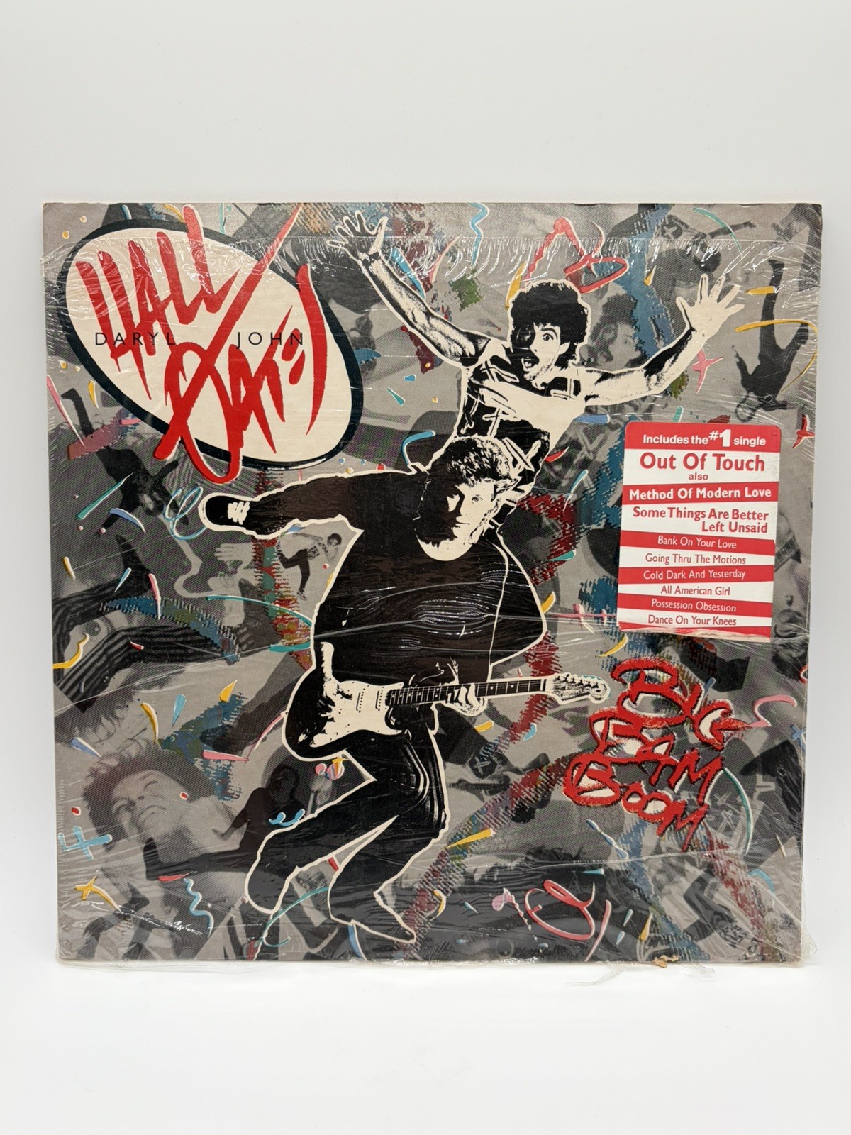 Hall & Oates Big Bam Boom Vinyl LP 1984 RCA AJL1-5336 Out of Touch Hype Sticker