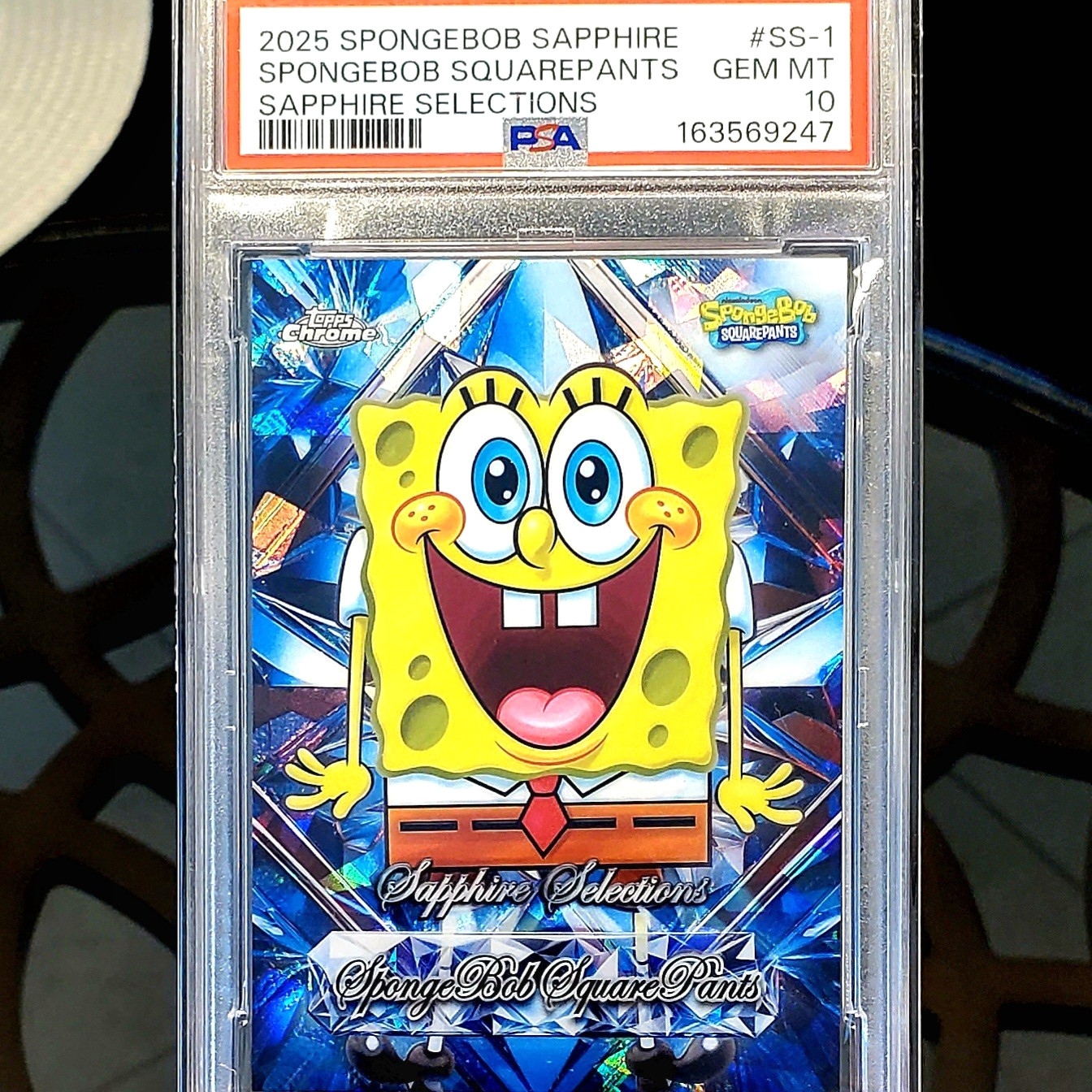 💥POP 11!💥 SpongeBob - 2025 Topps Chrome SpongeBob Sapphire Selections - PSA 10