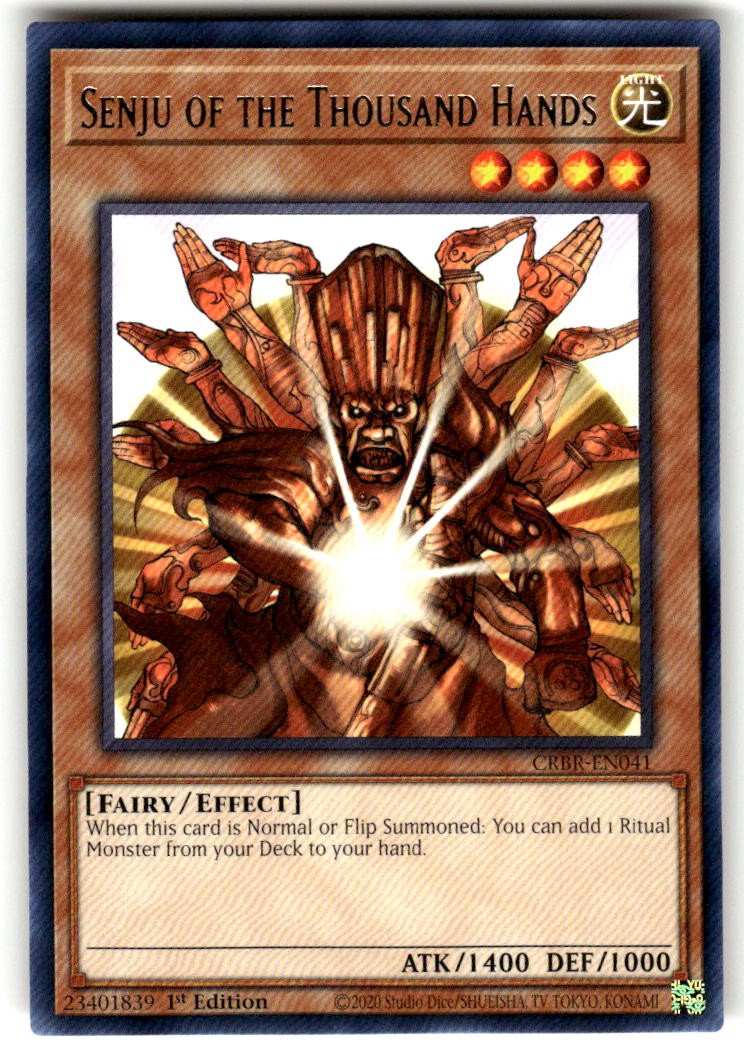 Senju delle Mille Mani Raro Crossover Breakers CRBR-EN041 NM